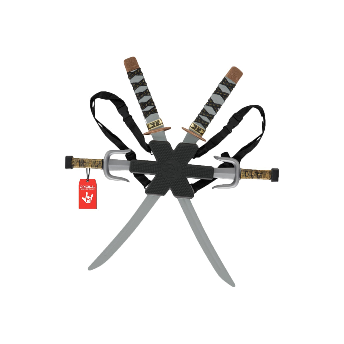 Morph Ninja Swords with Back Strap, durable and adjustable for kids' imaginative play.