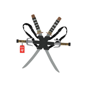 Morph Ninja Swords with Back Strap, durable and adjustable for kids' imaginative play.