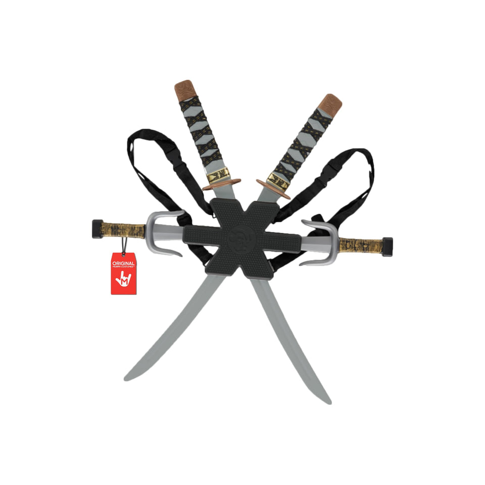 Morph Ninja Swords with Back Strap, durable and adjustable for kids' imaginative play.