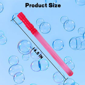 MorTime bubble wand dipped into solution to produce vivid bubbles.
