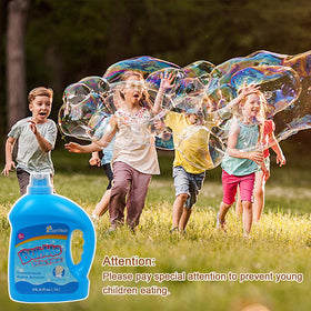 MorTime Easter party bubble solution refill for festive outdoor entertainment.