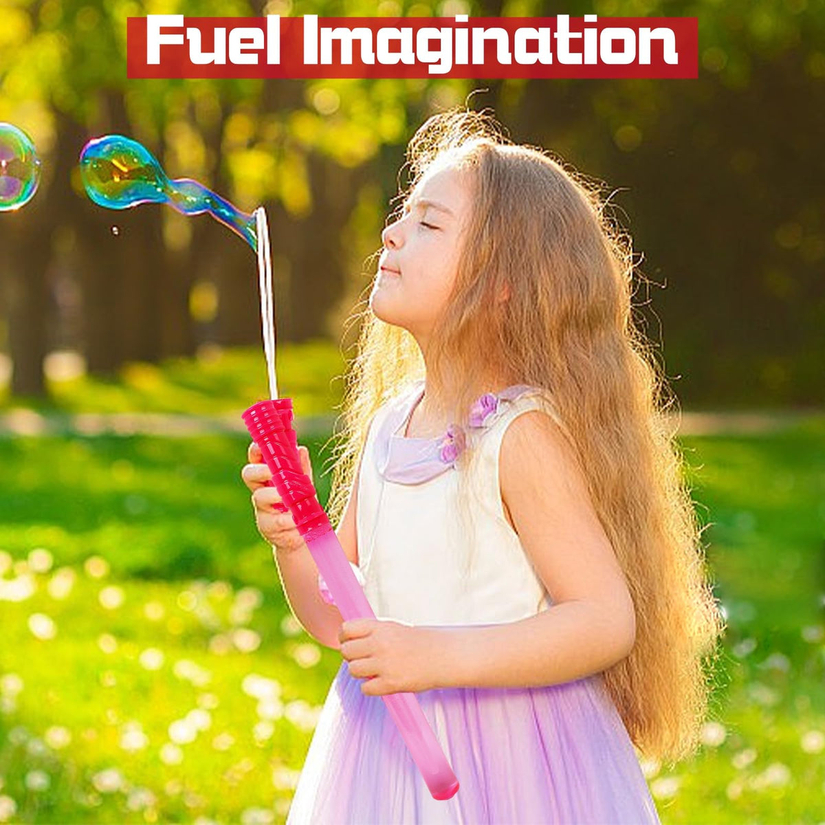 MorTime bubble wands are reusable with refillable solution.