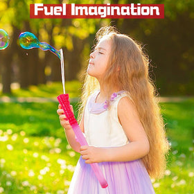 MorTime bubble wands are reusable with refillable solution.