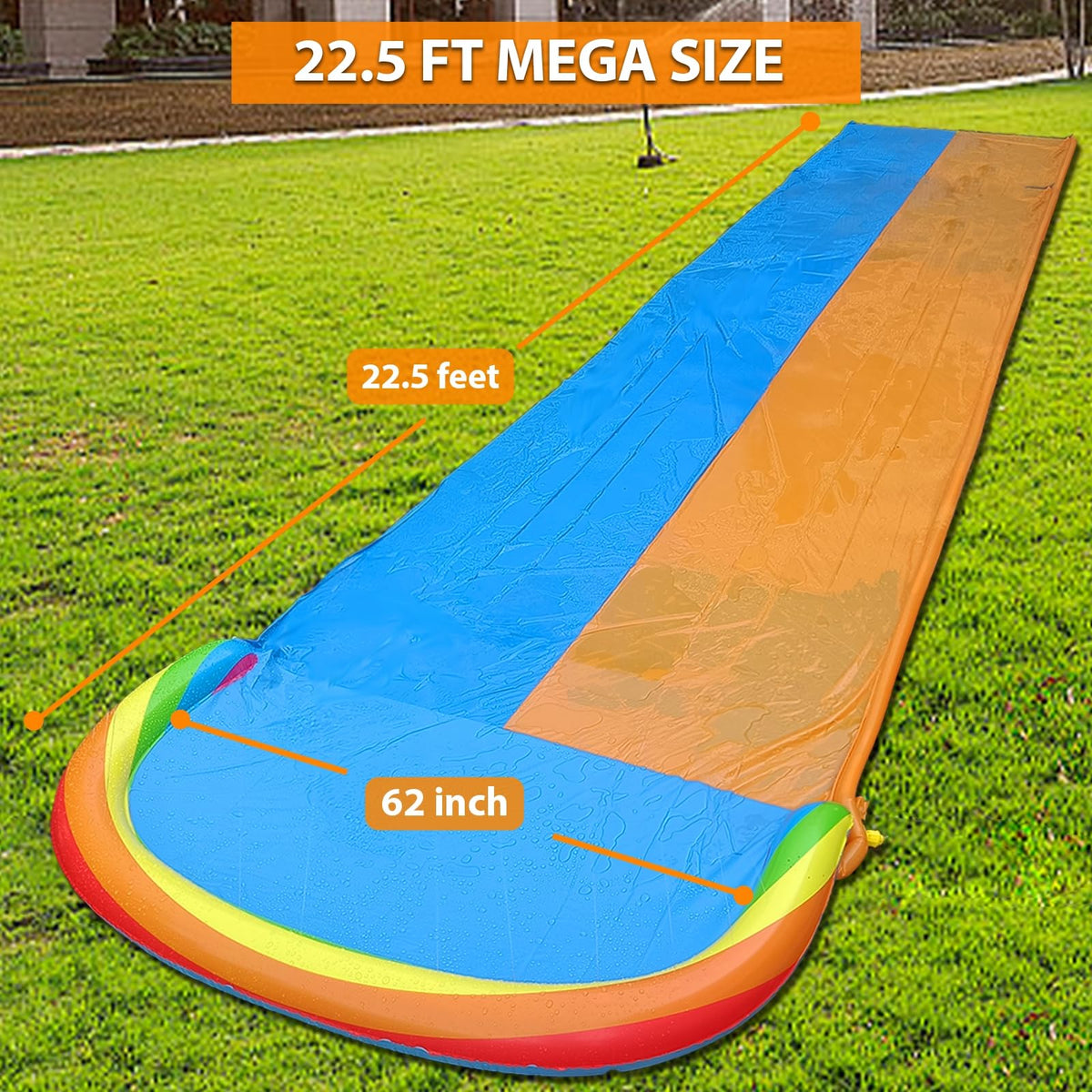 MortTime slip water slide lane 2 shows synchronized racing and wet thrills.