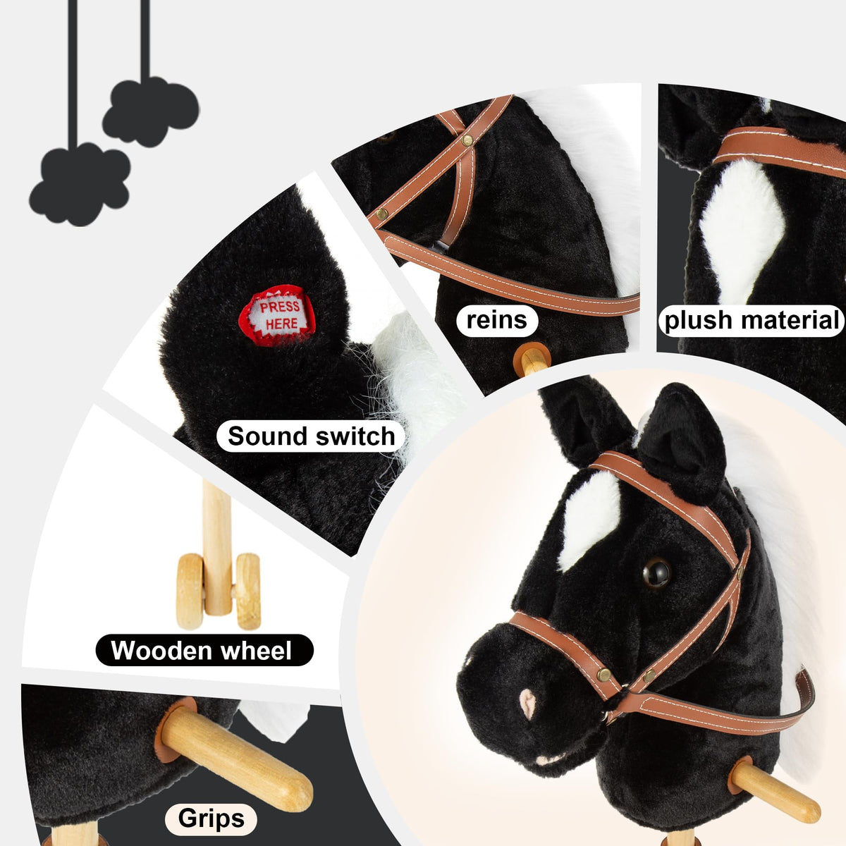 Morytale clip-clop sounds enhance realistic pretend adventures for kids