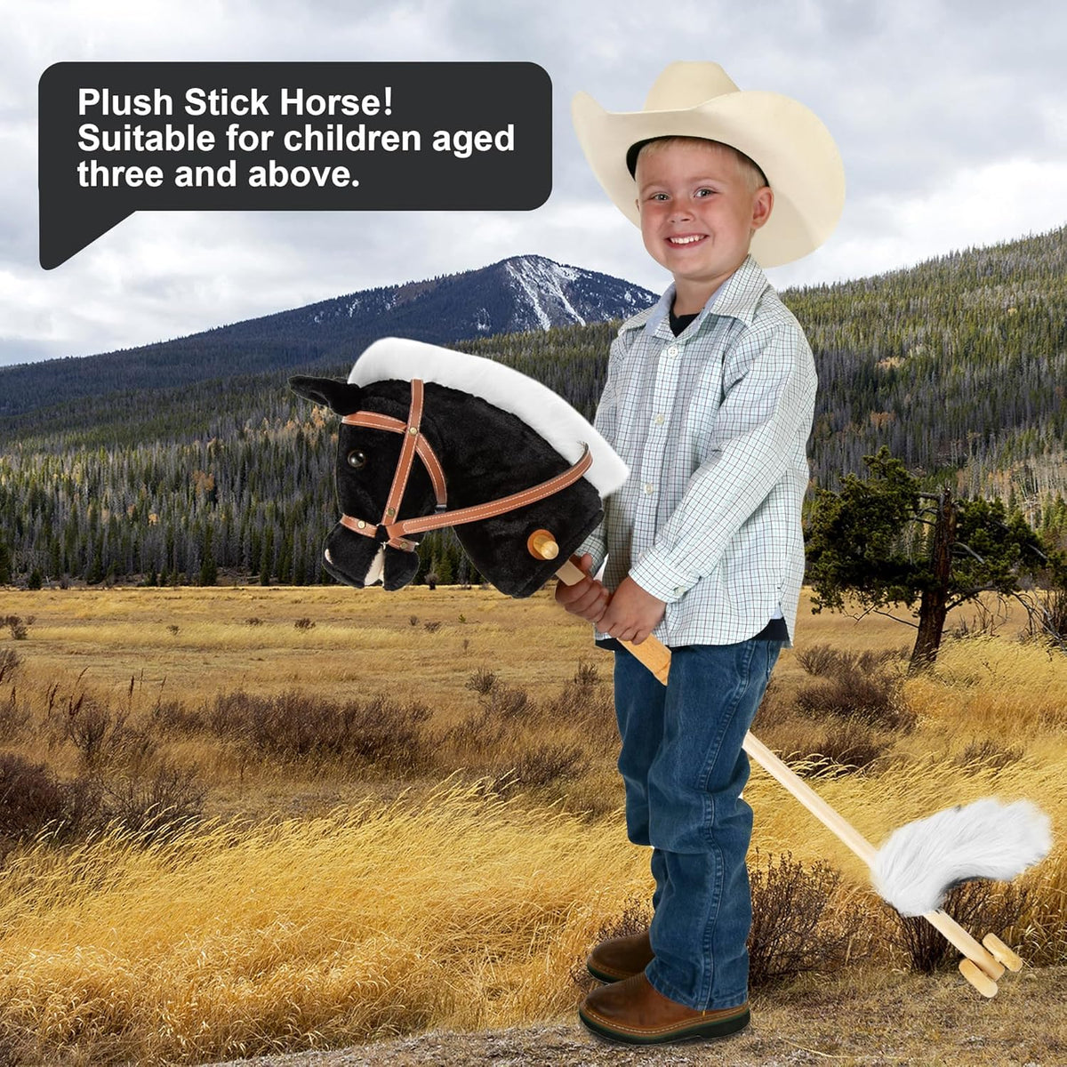 Morytale 39in stick horse is ideal for ages 3 and up