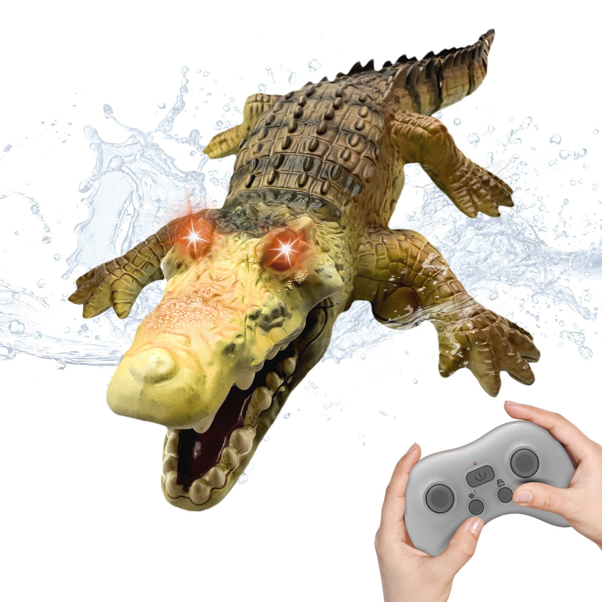 Moskiddo RC Crocodile Boat glides smoothly through pool water for immersive play