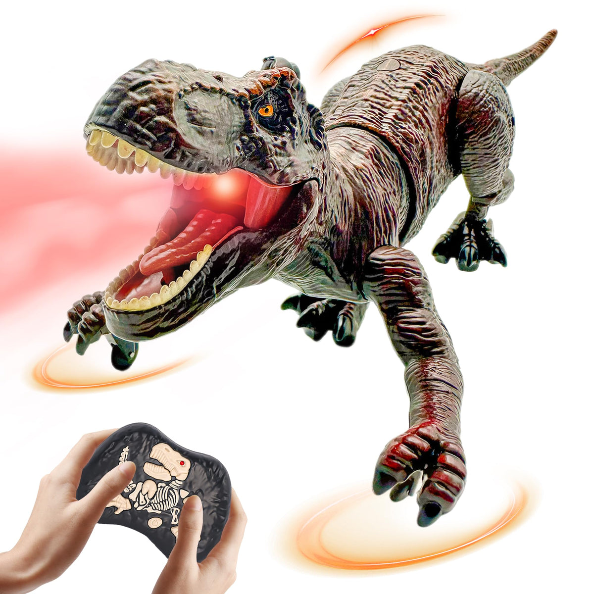 Moskiddo RC T-Rex walks with lifelike movement for imaginative play