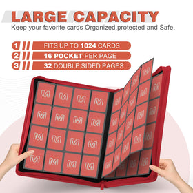 MOSLA card binder with zipper keeps cards secure during transport.