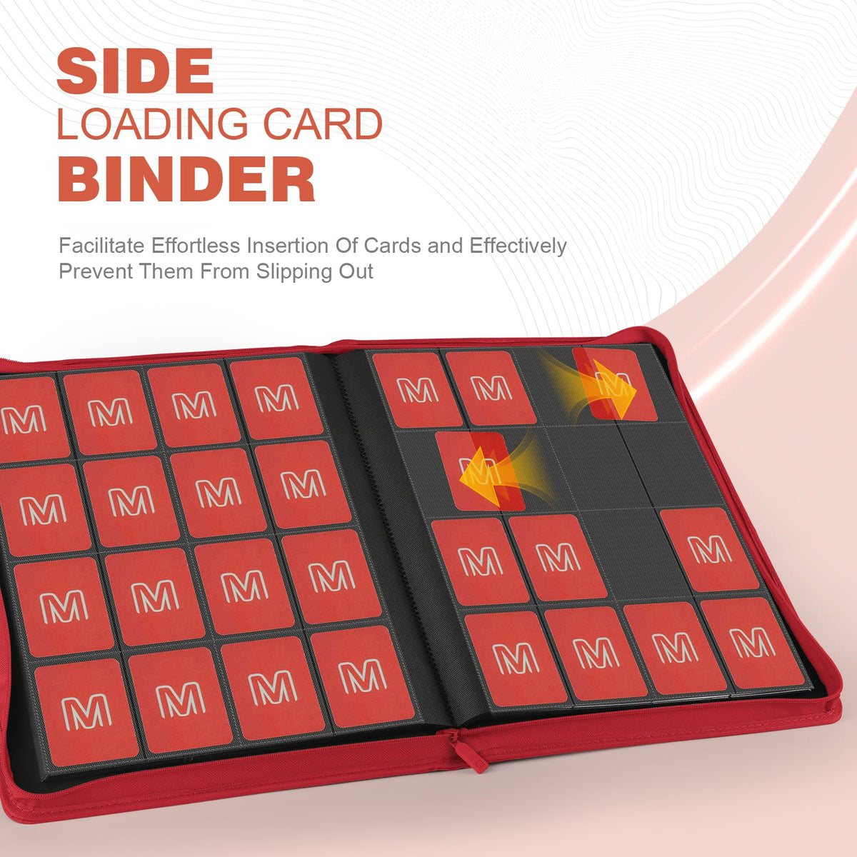 MOSLA interior suede lining adds luxury while protecting card faces.