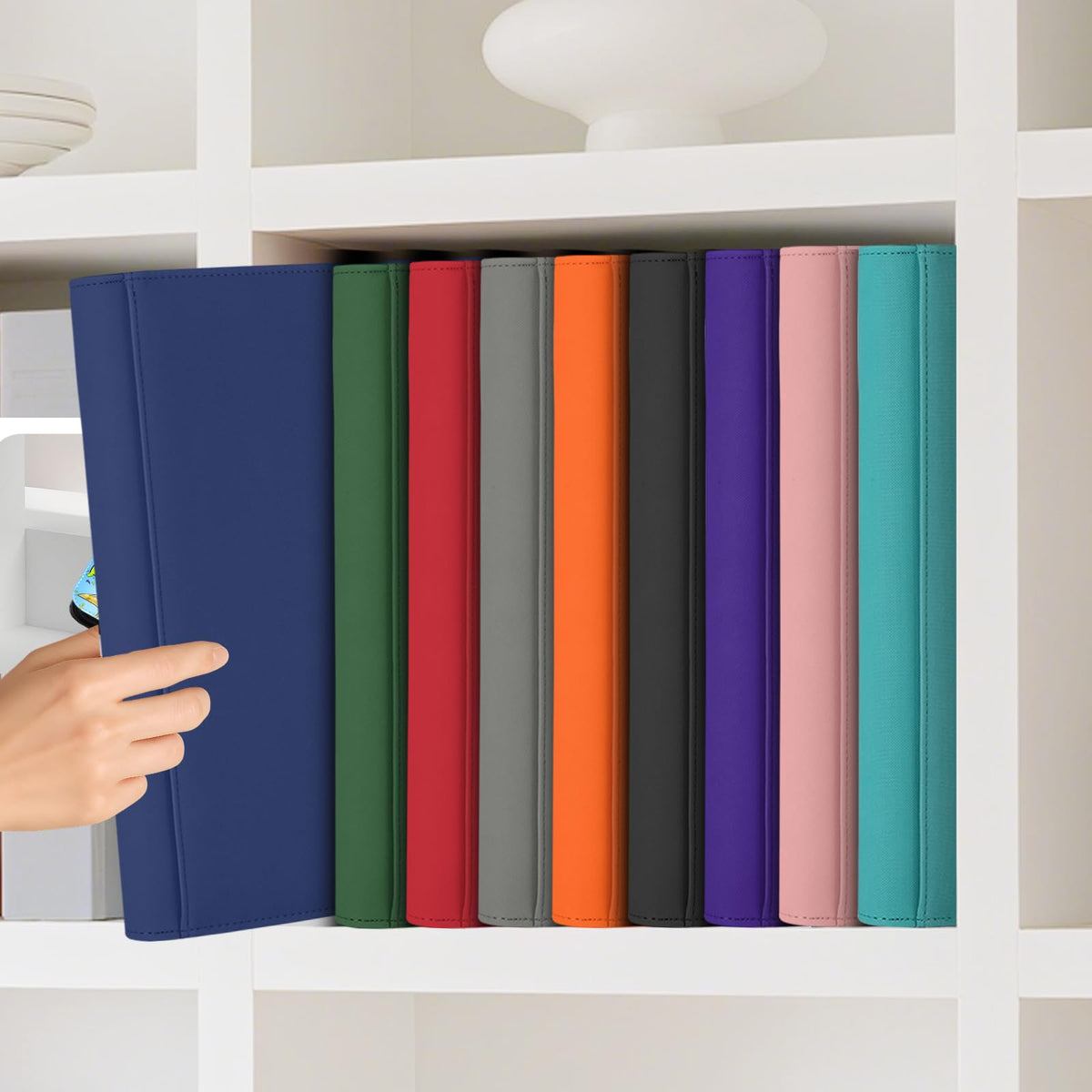 MOSLA premium card binder on desk setup for easy access and display