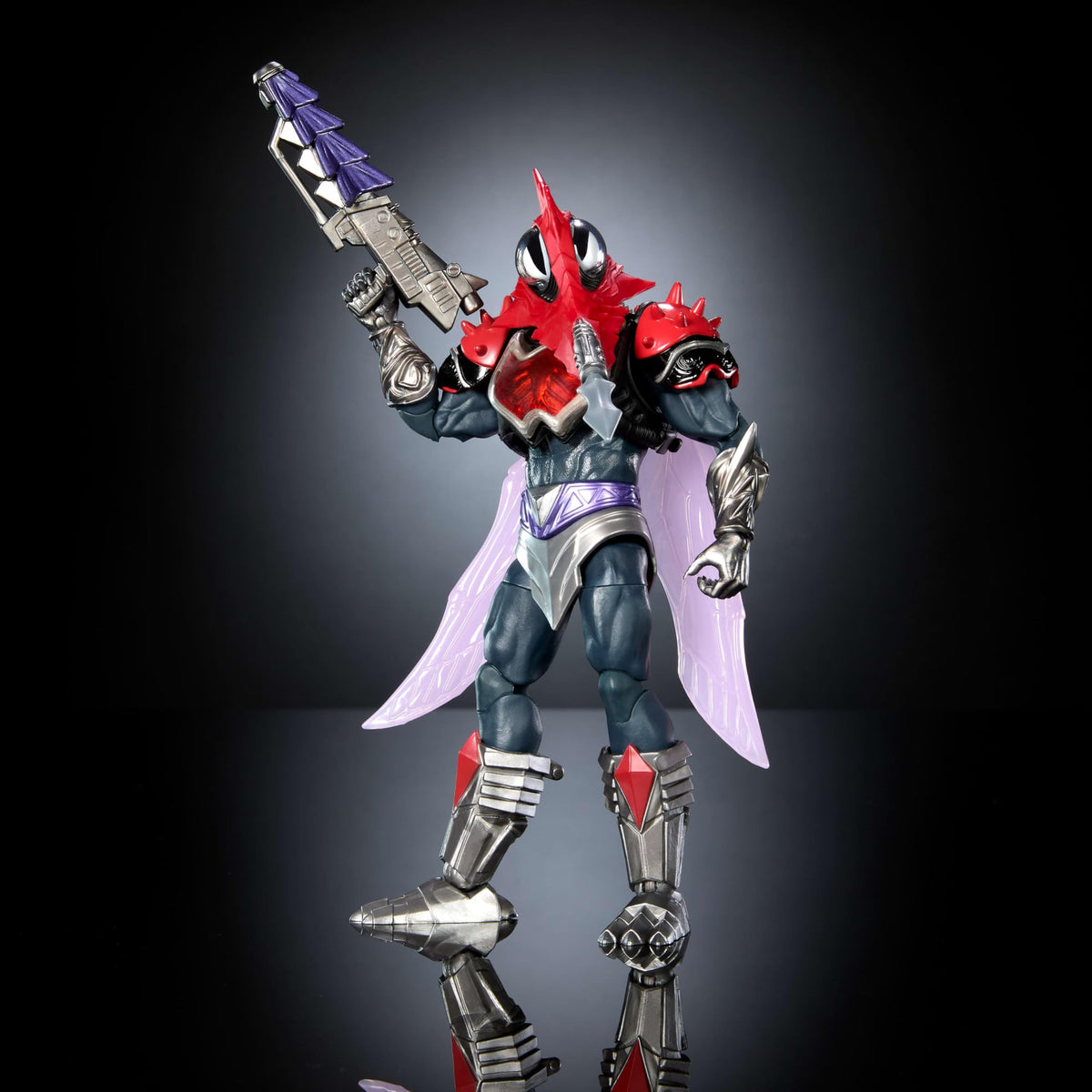 Mosquitor head with proboscis and blood-panel swap adds display variety.