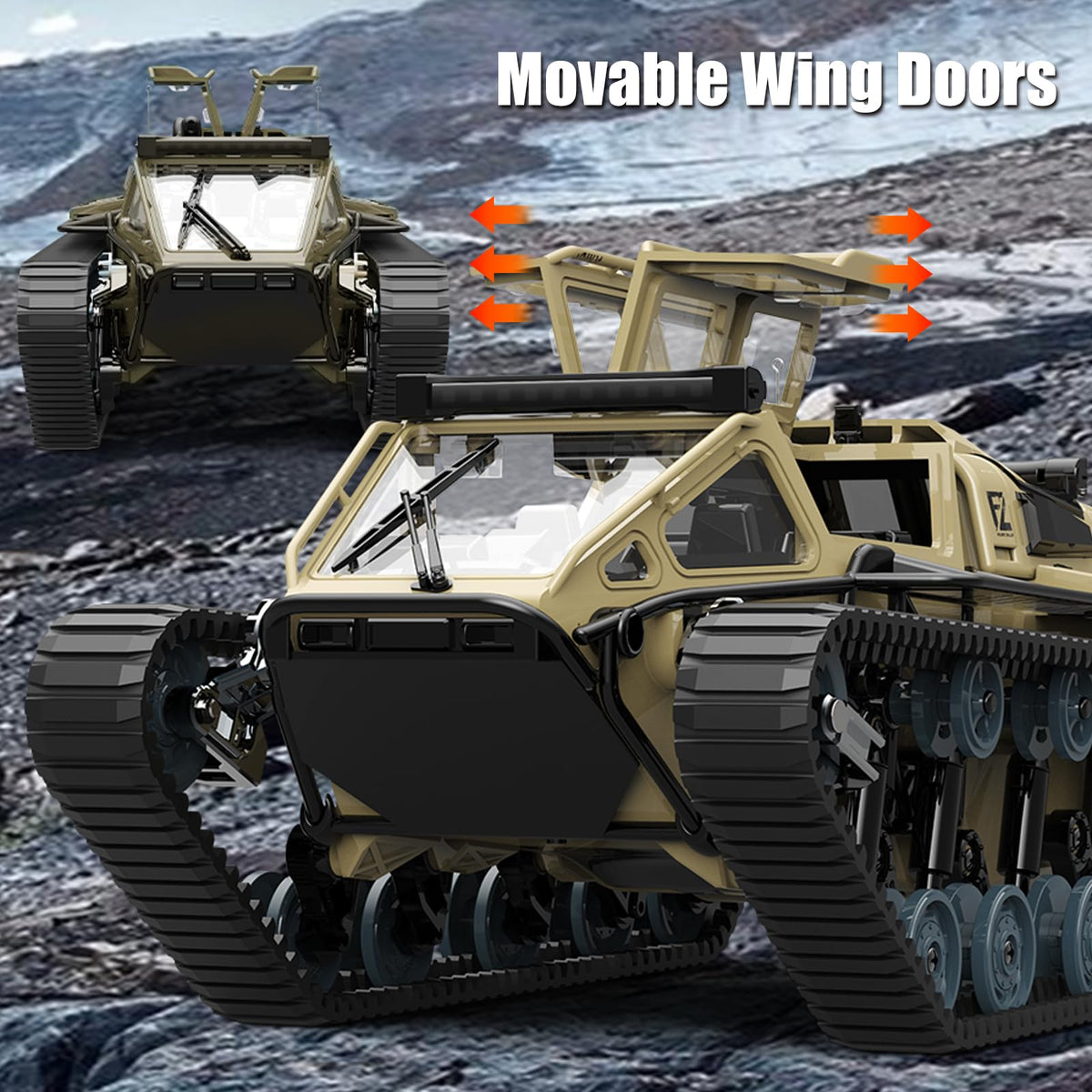 Mostop RC tank climbs 30° to tackle uneven terrain