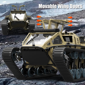 Mostop RC tank climbs 30° to tackle uneven terrain