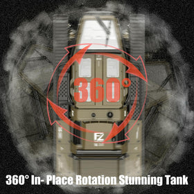 Mostop RC tank demonstrates 360° rotation for agile maneuvering