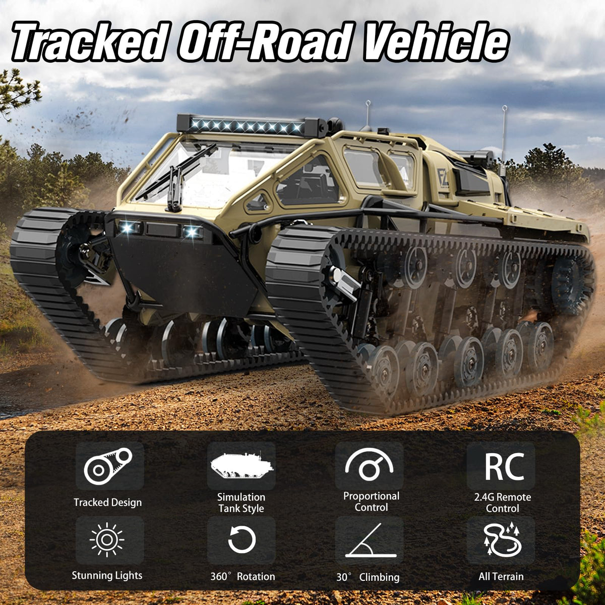 Mostop RC tank interior ambient lighting enhances immersion