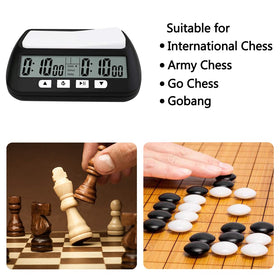 MOSTRUST chess timer alarm feature demonstrating optional sound alert.