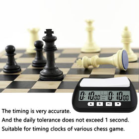 MOSTRUST chess timer in action during a two-player match.
