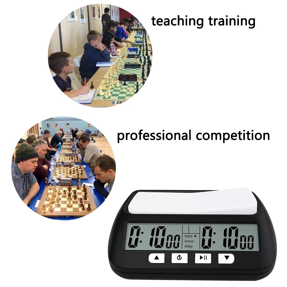 MOSTRUST chess timer large display highlighting easy-to-read timing.