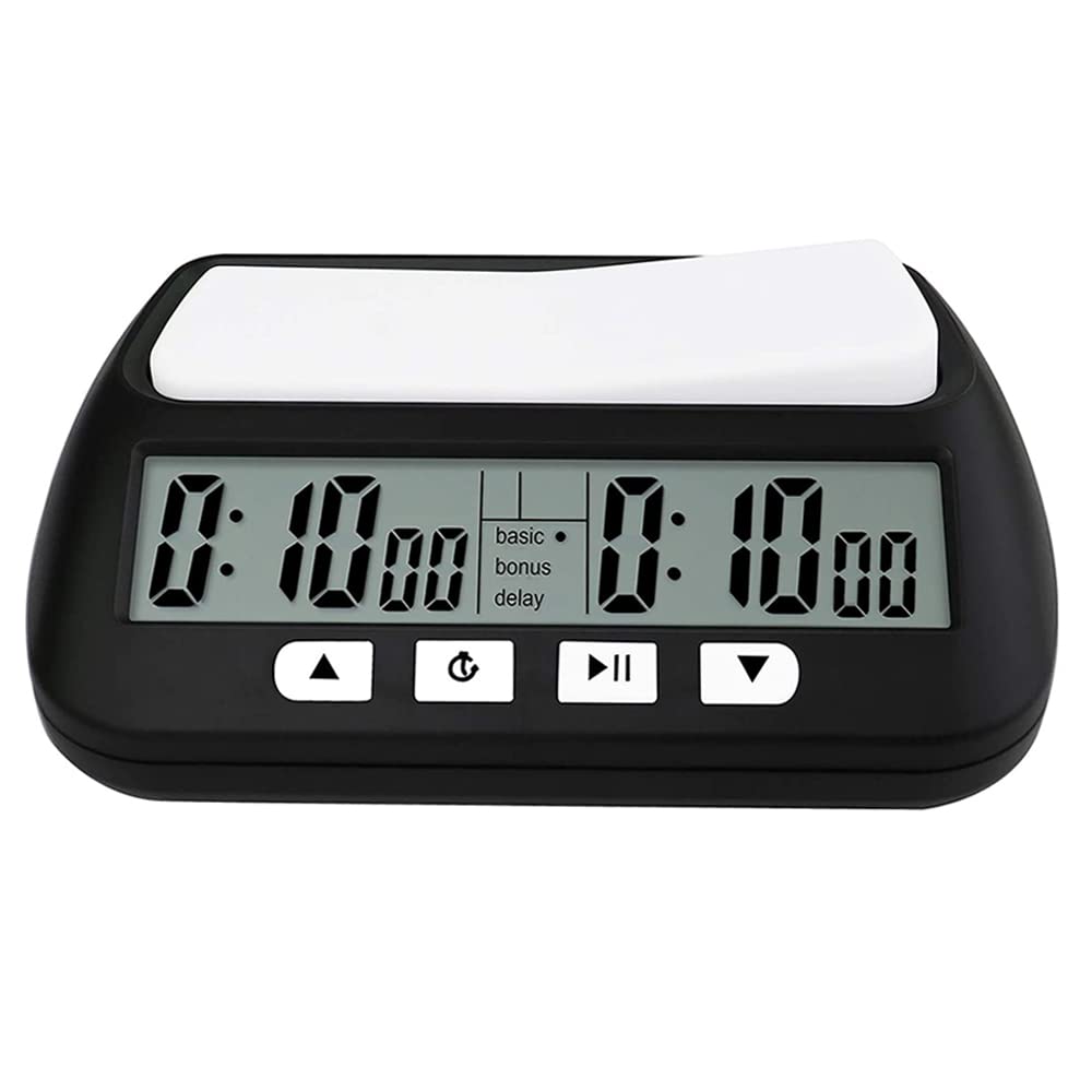 MOSTRUST digital chess timer front view with clear display for precise timing.