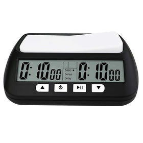 MOSTRUST digital chess timer front view with clear display for precise timing.