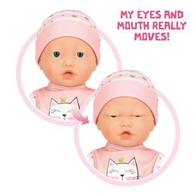 Mother Love pacifier sounds doll delivering soothing interactions during pretend feeding