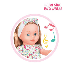 Brightly colored outfit on Mother Love Walking Dolls sparks imaginative styling.