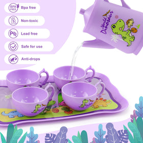 Motiloo dinosaurs tea party time captures kid imagination during small gatherings.