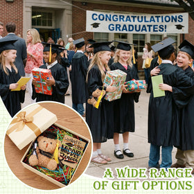 Motionchic bear-and-card keepsakes pairing with diplomas for memories
