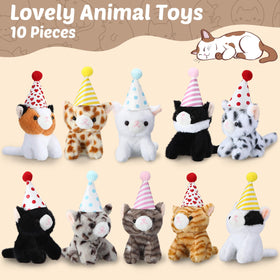 Motionchic birthday hats and fur balls for party-ready plush toys.