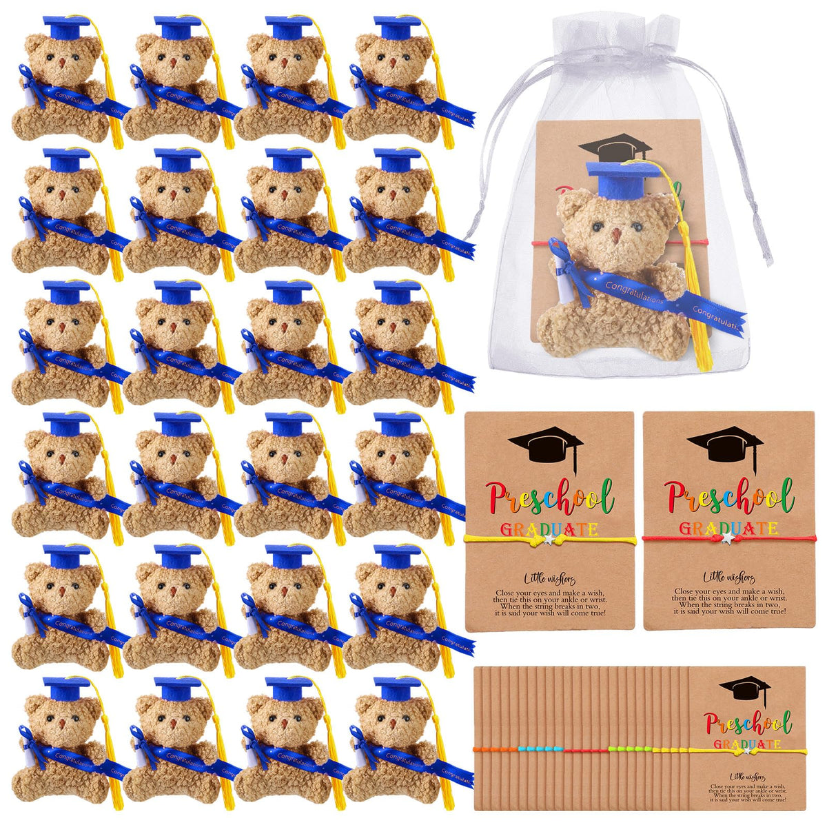 MotionChic class-of-2026 graduation bear 4-inch keepsake for preschool grads