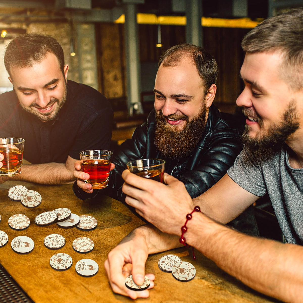 Motionchic laser-engraved tokens stay legible at busy gatherings