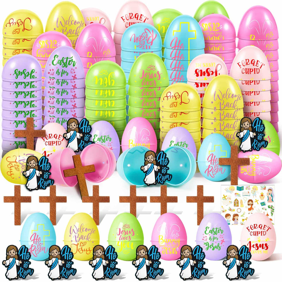 Motionchic colorful Easter eggs 50-pack for vibrant egg hunts and decorations