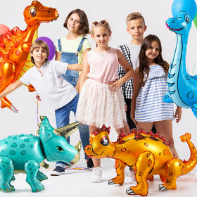 Motionchic foil dinosaur decor enhances jungle-themed celebrations with playful atmosphere