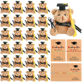 Motionchic graduation bear 4inch with cap and diploma, a cherished class keepsake.