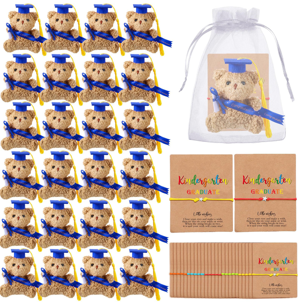 Motionchic graduation bear bulk set with mini bears for class of 2026 gifts