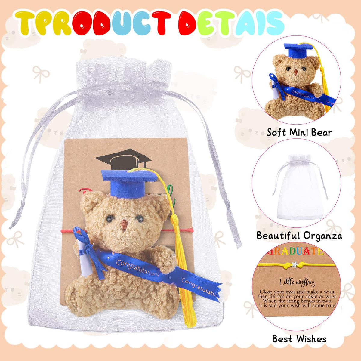 MotionChic graduation cap and diploma bear as a celebratory keepsake