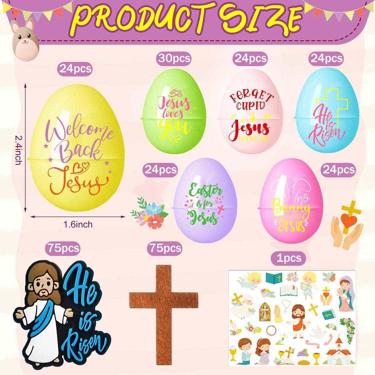 Motionchic Jesus figurine badges for meaningful Easter storytelling and classroom activities
