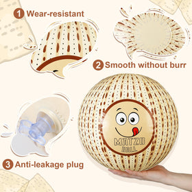 Motionchic 12-inch inflatable matzah ball for kick, toss, and safe, lightweight celebration decor.