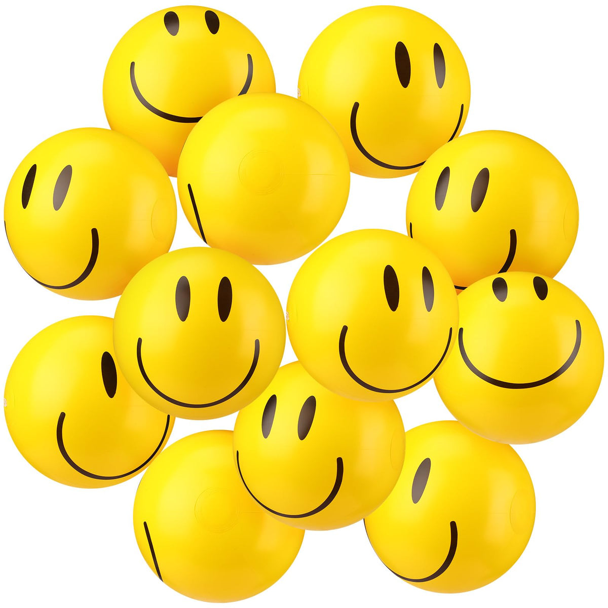 Motionchic smile beach ball 12-inch for beach games and pool fun
