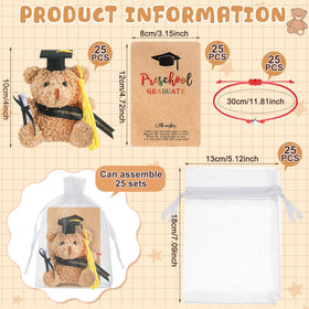 Motionchic white organza bag holding bear and bracelet together.