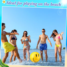Motionchic yellow smile face ball for party decor and toss games