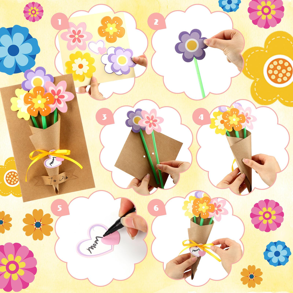 Motipuns glue points deliver strong adhesion for durable handmade bouquets.