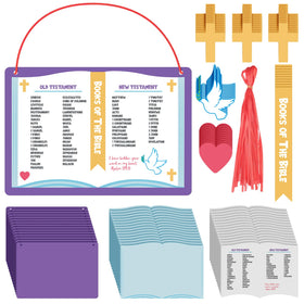 Motipuns Bible craft sets pack shows 24 kits for Sunday school activities
