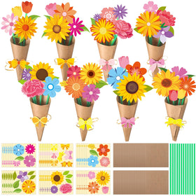 Motipuns flower bouquet craft kit assembly with pre cut flowers for easy DIY gifts