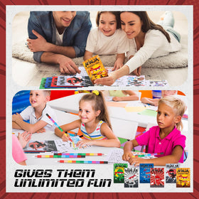Motipuns portable 4.9 x 6.9 inch size fits small hands for easy coloring.