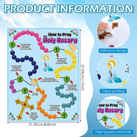 Motipuns Pray The Rosary scene card visual for DIY prayer activities.