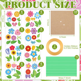 Motipuns spring bouquet kit adhesive dots and kraft paper enable easy assembly