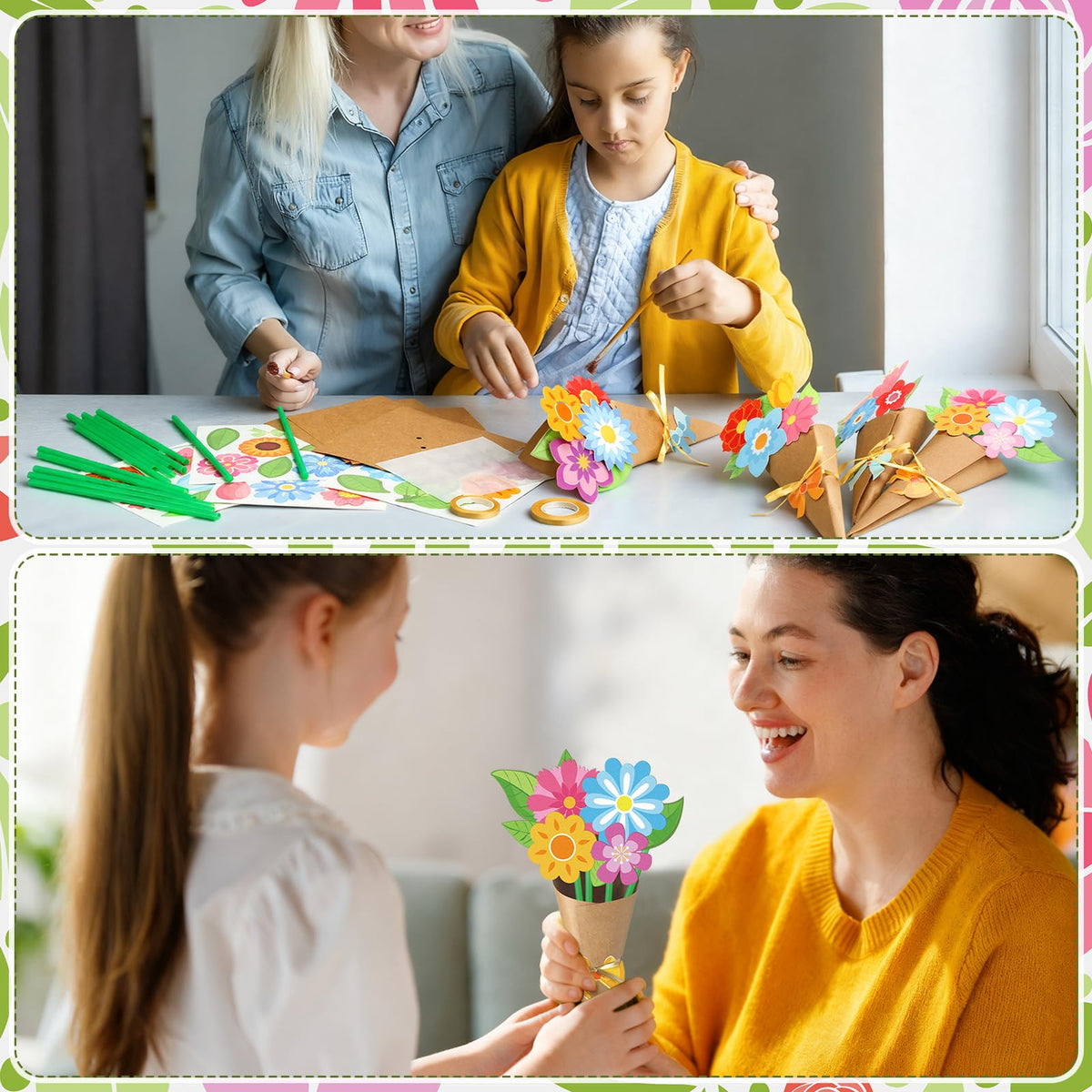 Motipuns spring bouquet kit bow card writing invites personal blessings