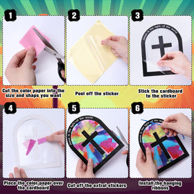 Motipuns VBS window decor helps create a warm, light-catching setting